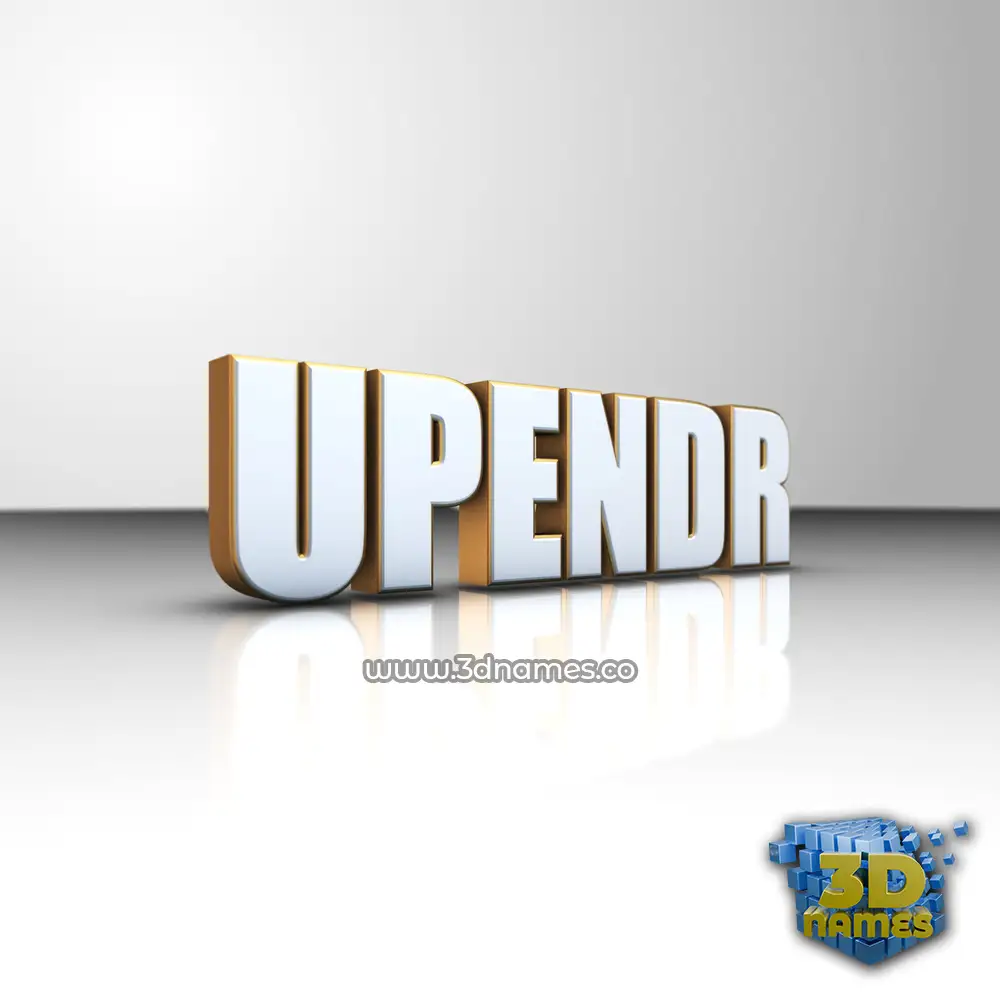 upendr in White'n'Gold style - 3D name wallpaper