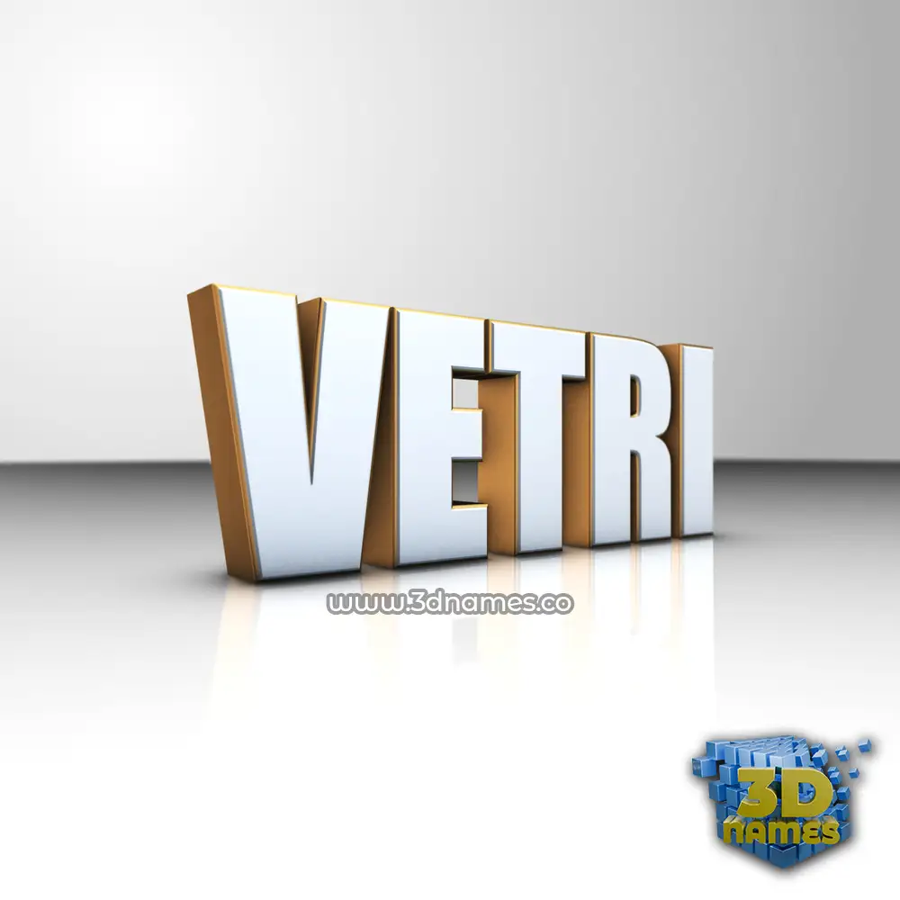 vetri in White'n'Gold style - 3D name wallpaper