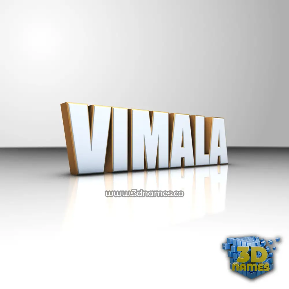 vimala in White'n'Gold style - 3D name wallpaper