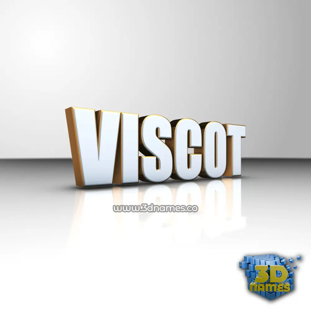 viscot in White'n'Gold style - 3D name wallpaper
