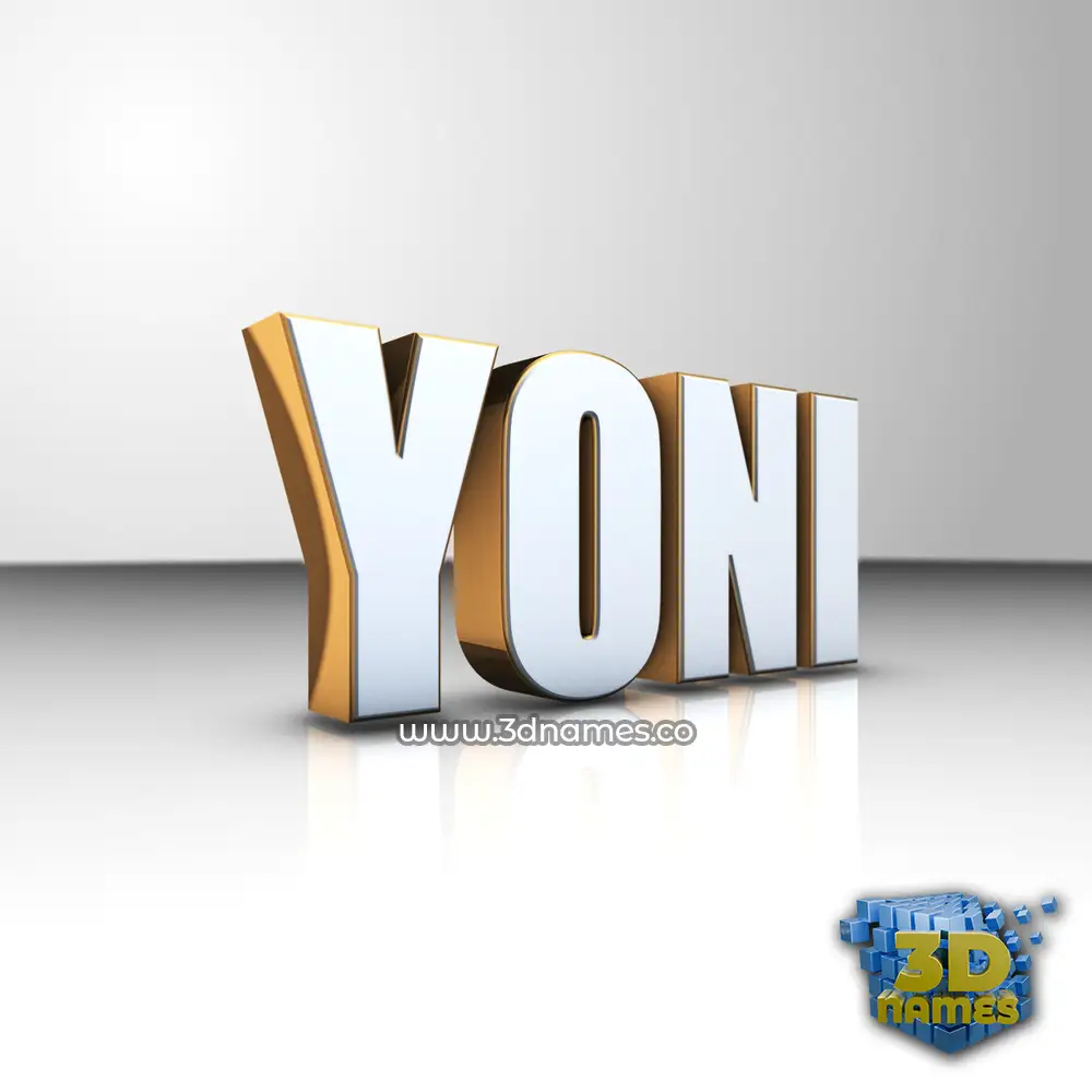 yoni in White'n'Gold style - 3D name wallpaper