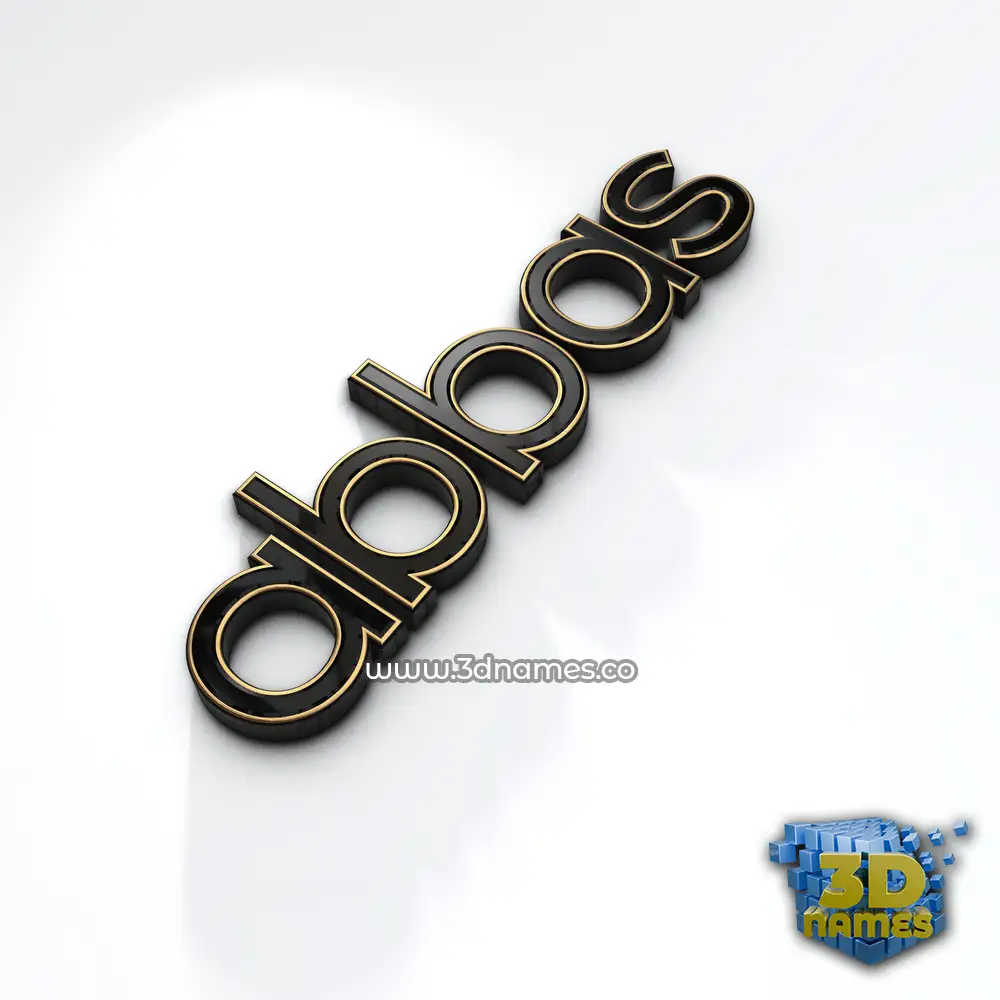 abbas in Black'n'White style - 3D name wallpaper