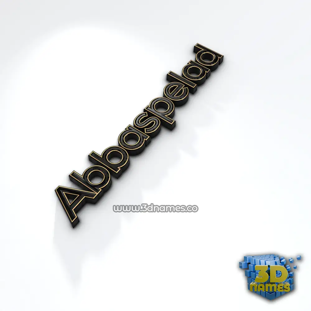 abbaspelad in Black'n'White style - 3D name wallpaper