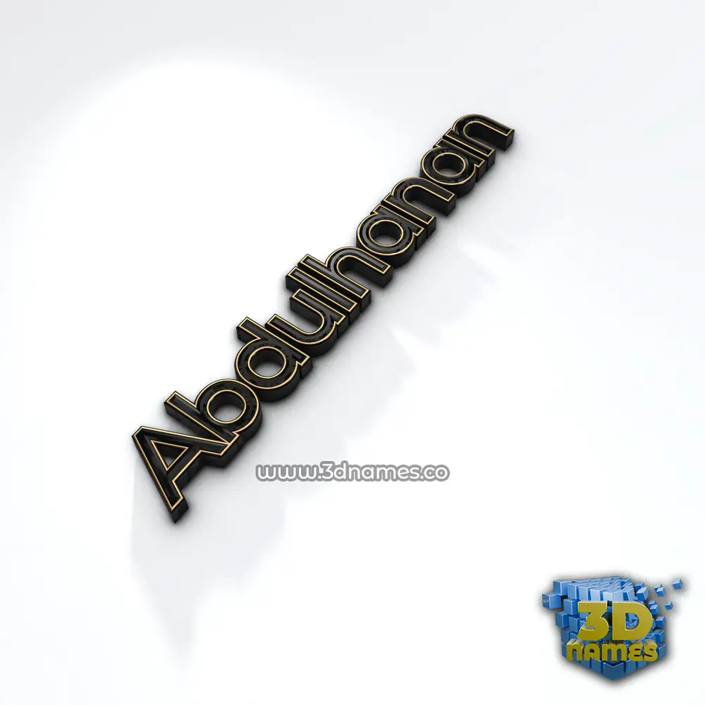 abdulhanan in Black'n'White style - 3D name wallpaper