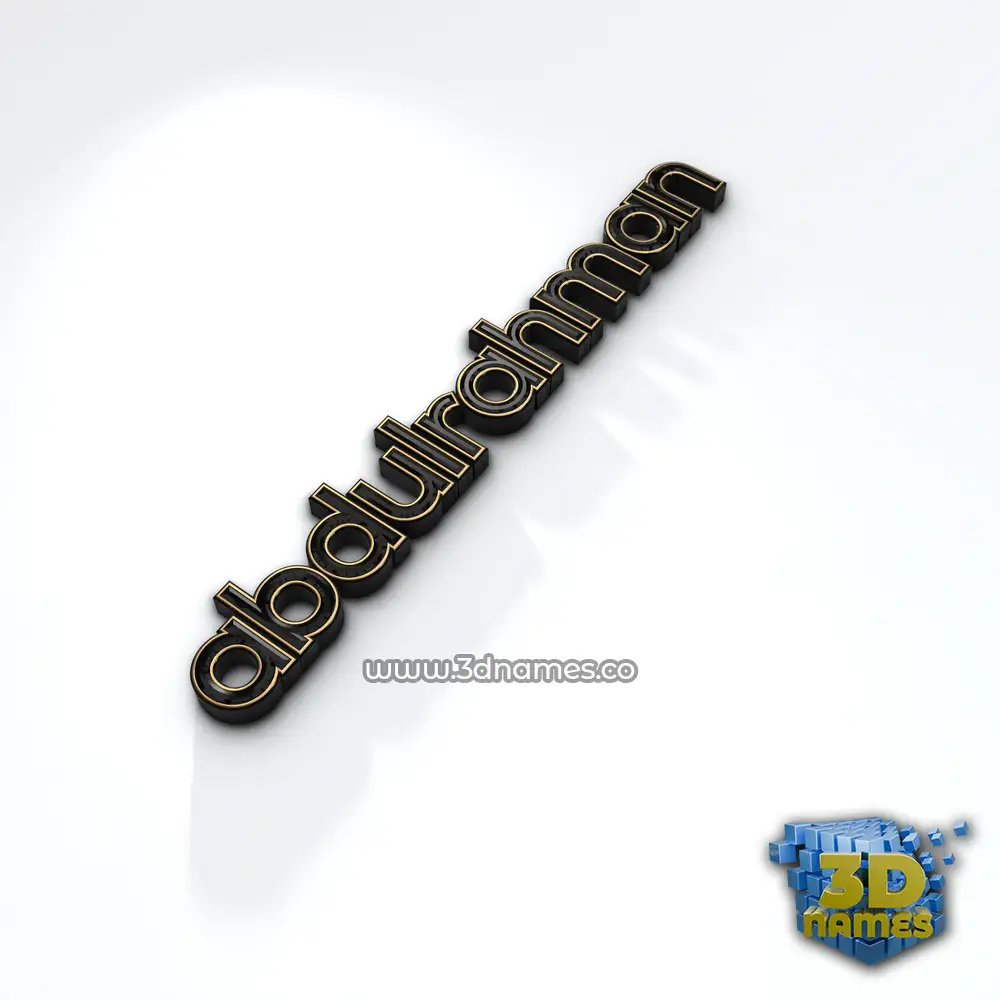 abdulrahman in Black'n'White style - 3D name wallpaper