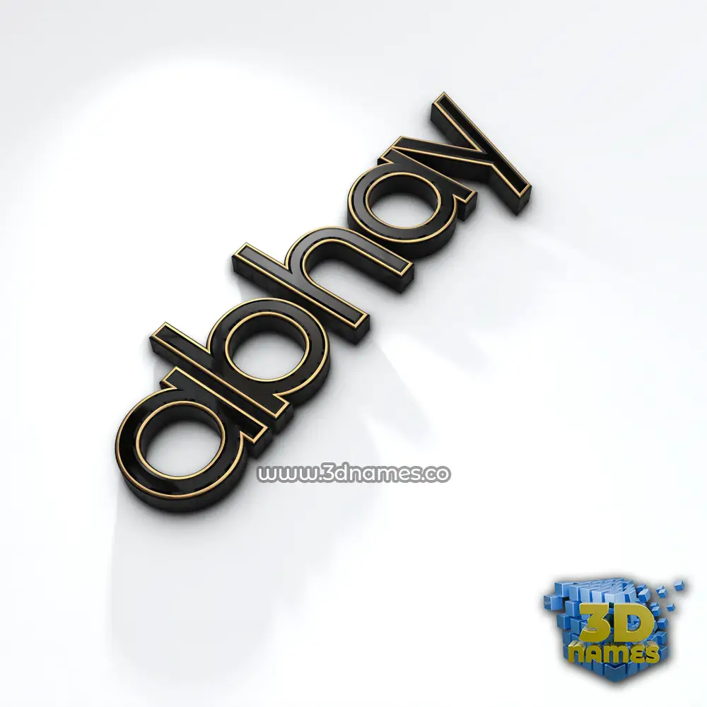 abhay in Black'n'White style - 3D name wallpaper