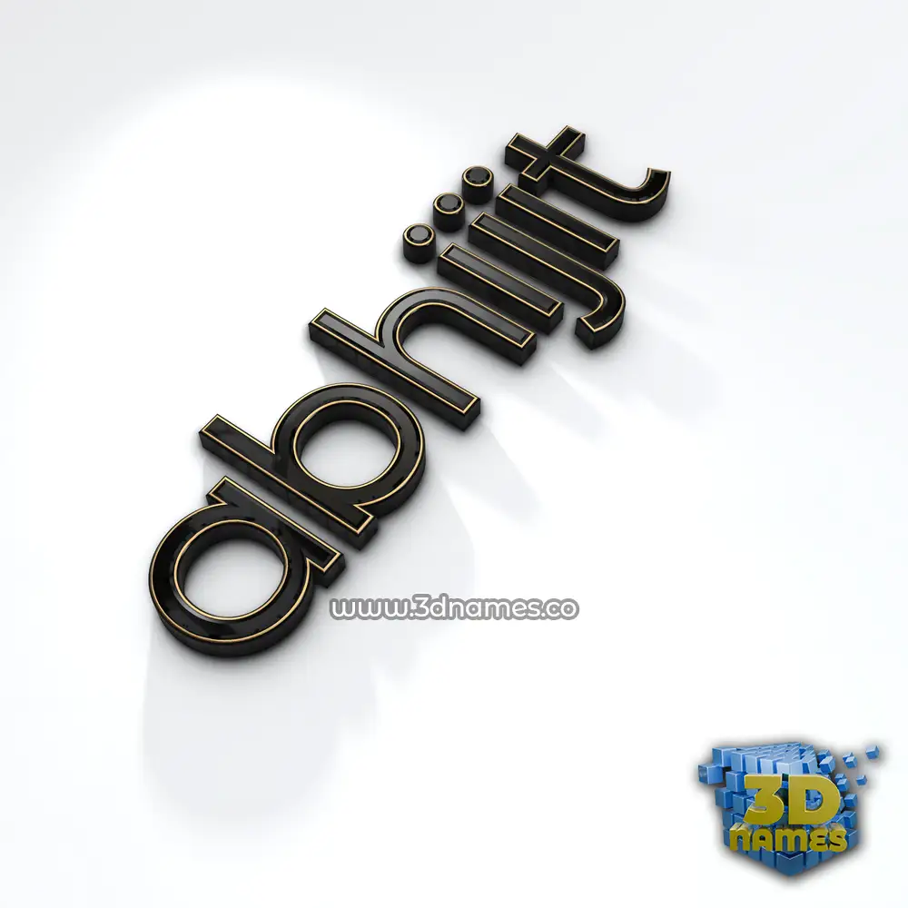 abhijit in Black'n'White style - 3D name wallpaper