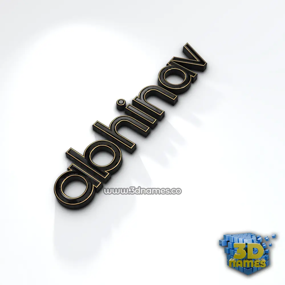 abhinav in Black'n'White style - 3D name wallpaper