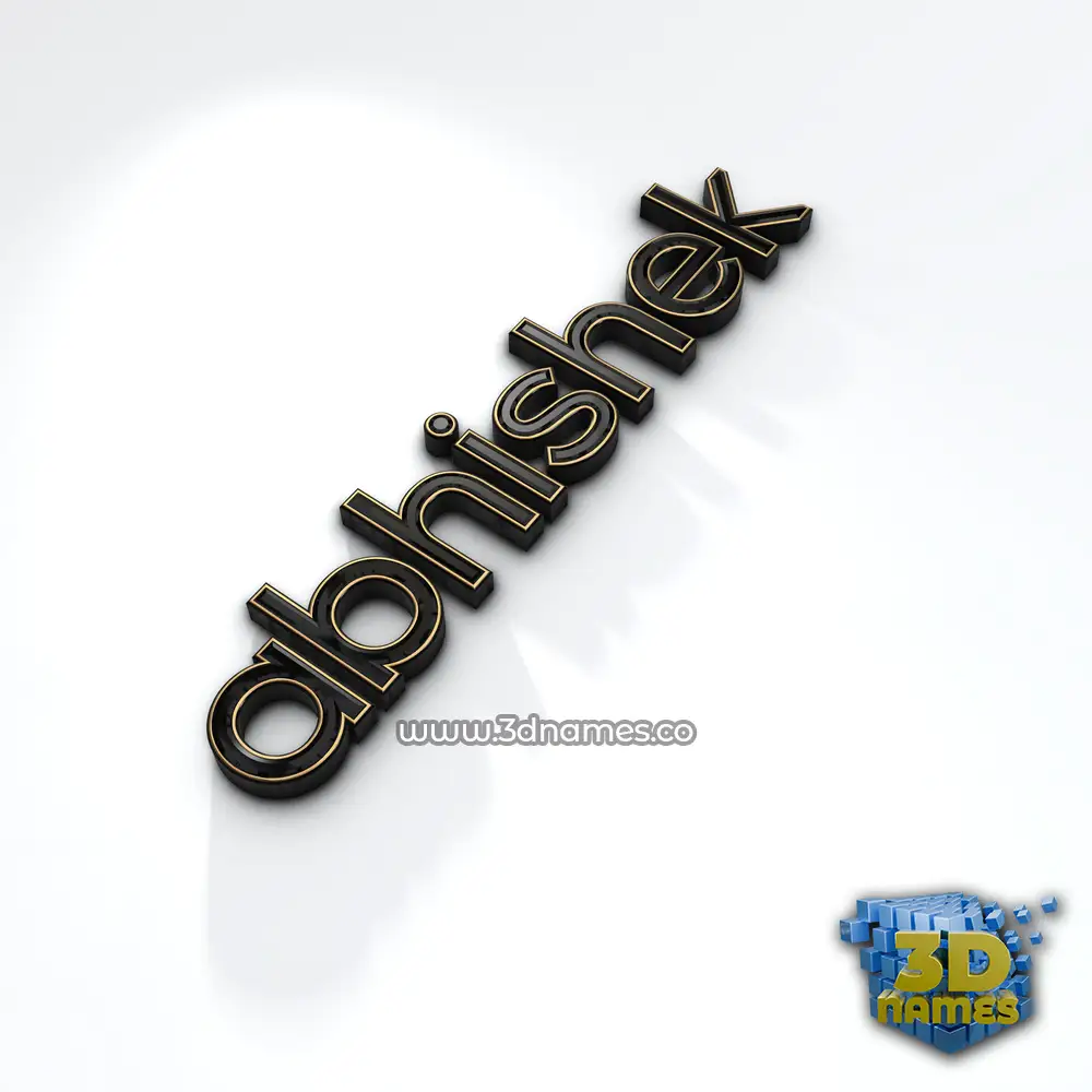 abhishek in Black'n'White style - 3D name wallpaper