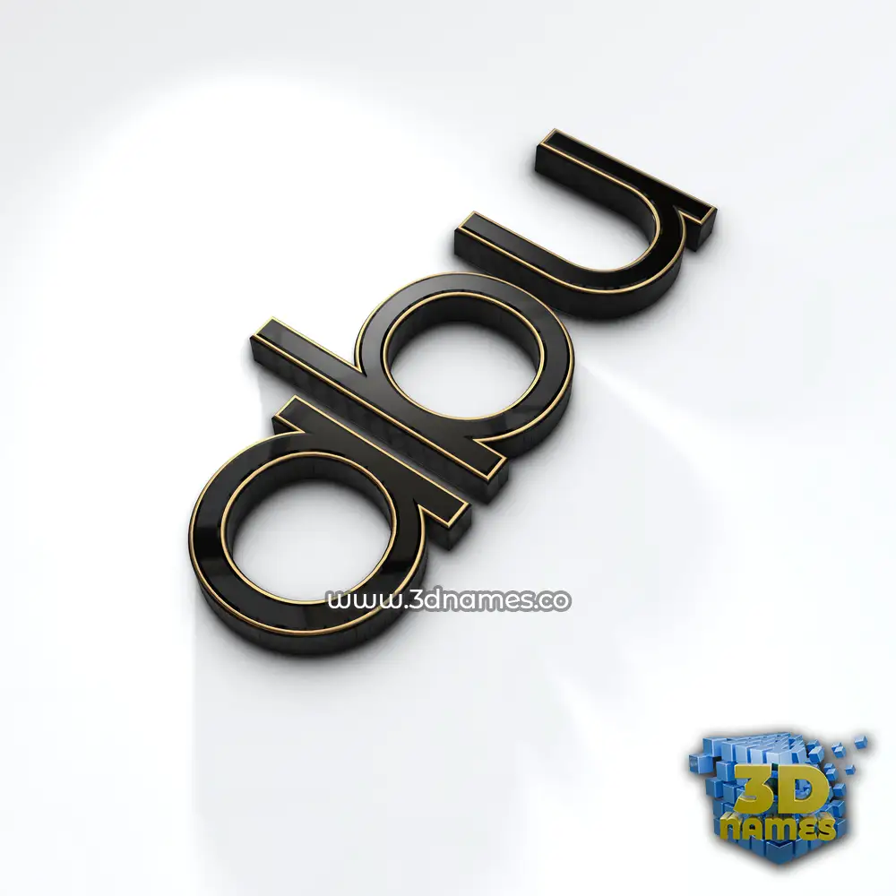 abu in Black'n'White style - 3D name wallpaper
