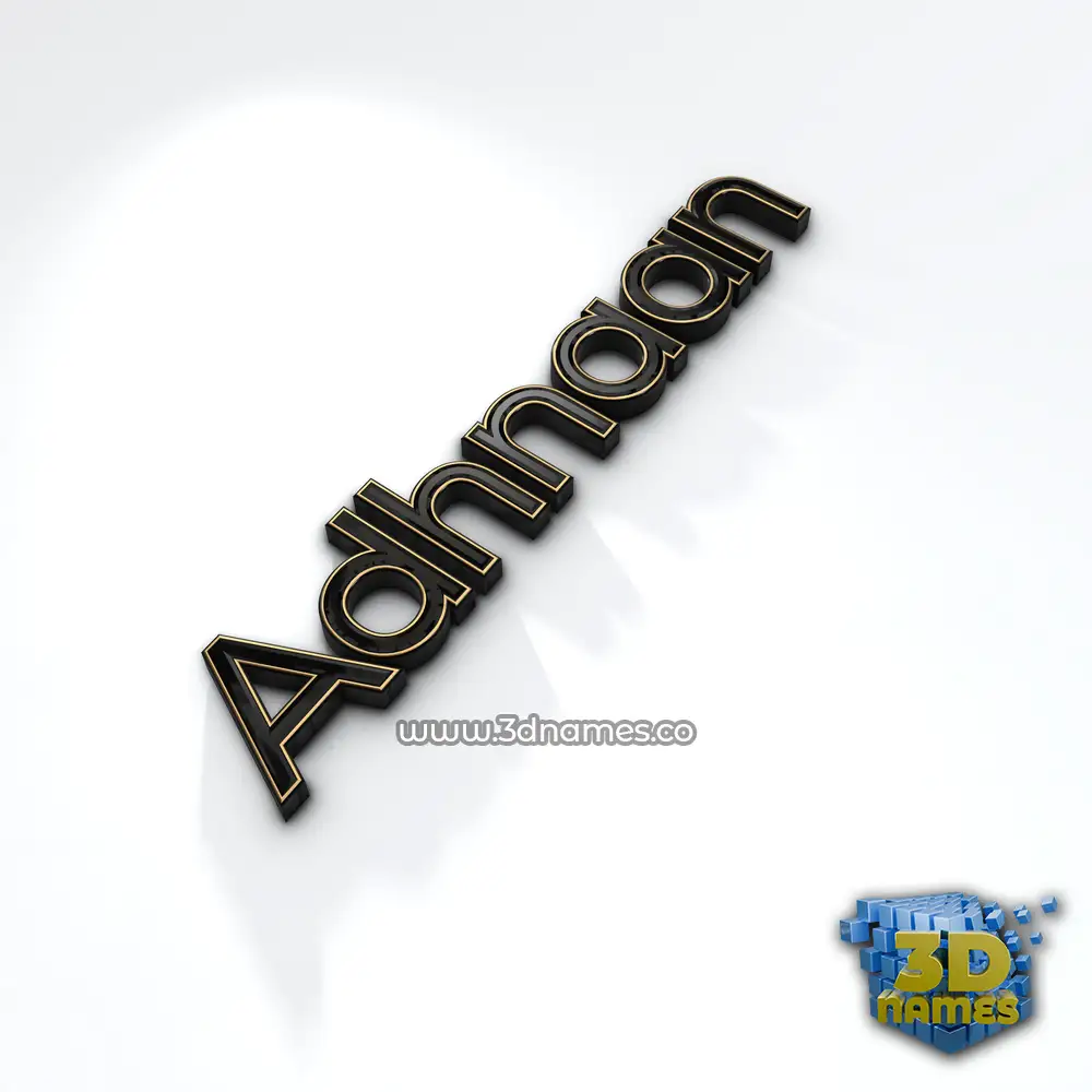adhnaan in Black'n'White style - 3D name wallpaper