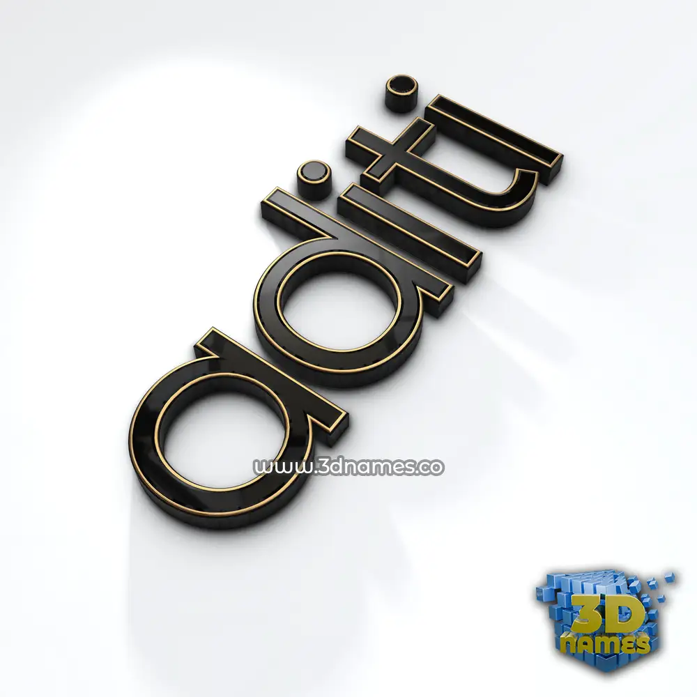 aditi in Black'n'White style - 3D name wallpaper