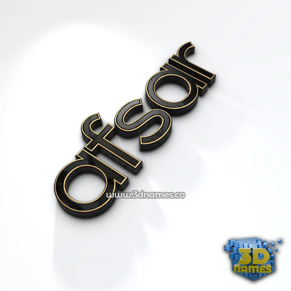 afsar in Black'n'White style - 3D name wallpaper