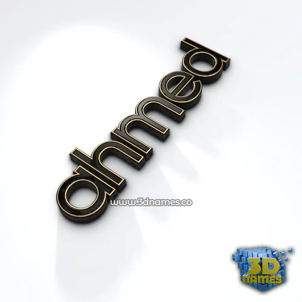 ahmed in Black'n'White style - 3D name wallpaper