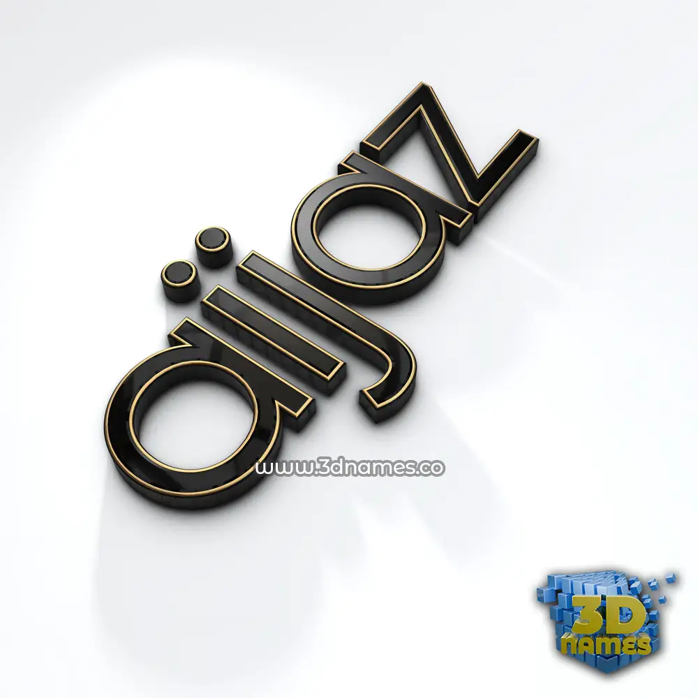 aijaz in Black'n'White style - 3D name wallpaper