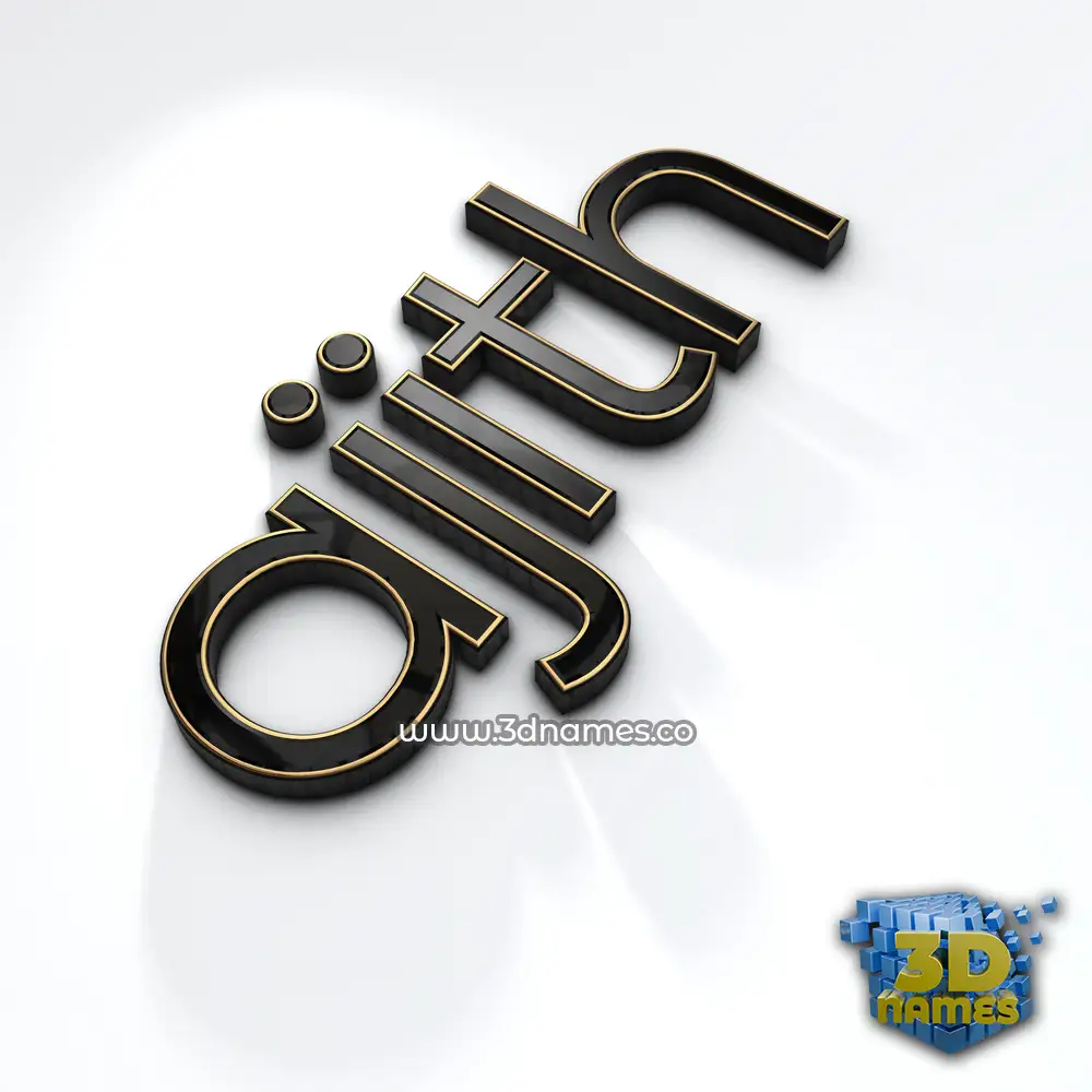 ajith in Black'n'White style - 3D name wallpaper