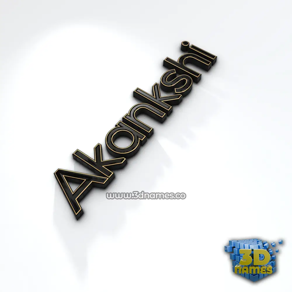 akankshi in Black'n'White style - 3D name wallpaper
