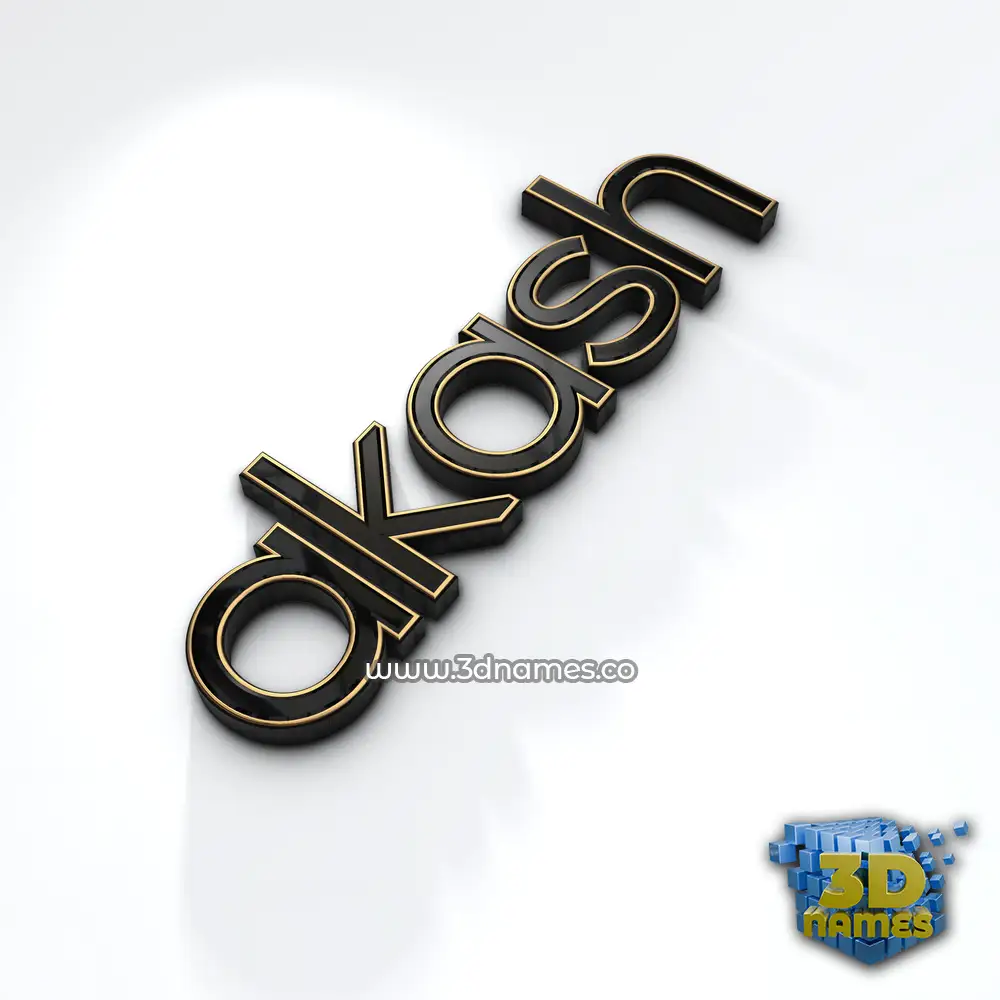 akash in Black'n'White style - 3D name wallpaper
