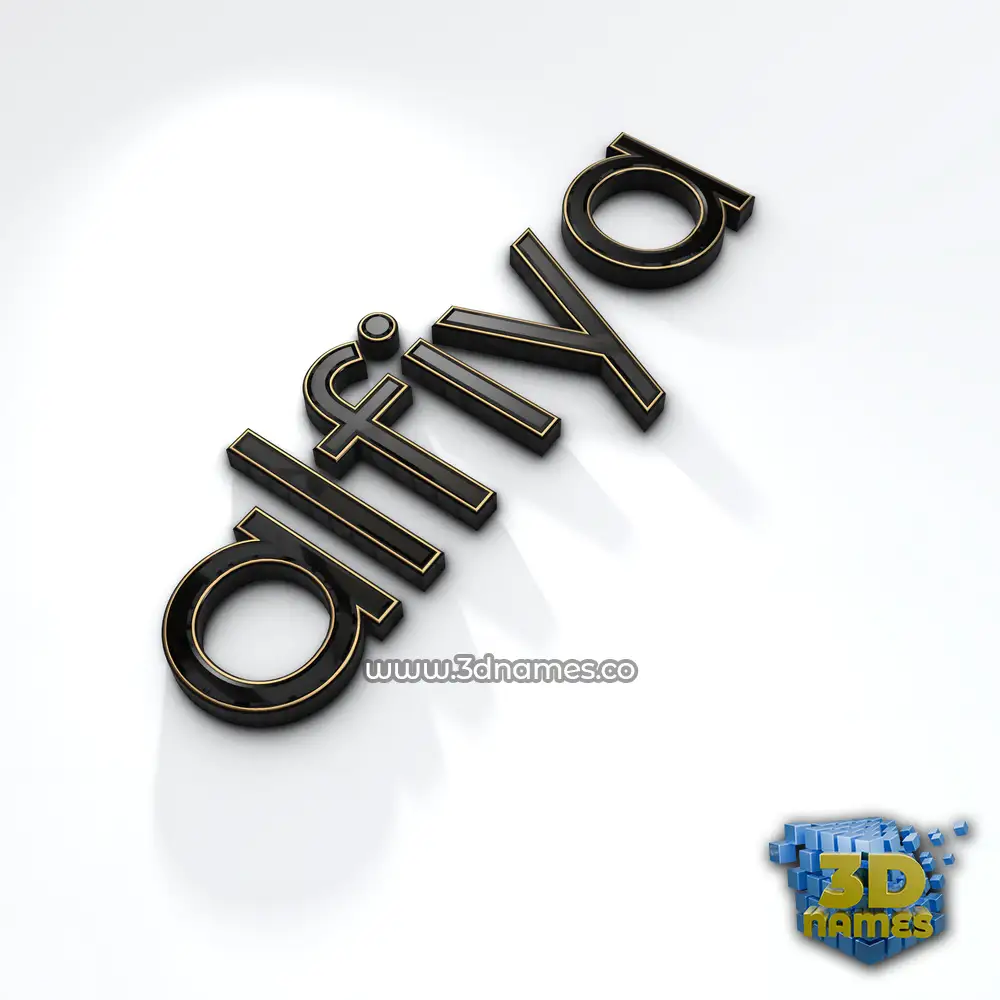 alfiya in Black'n'White style - 3D name wallpaper