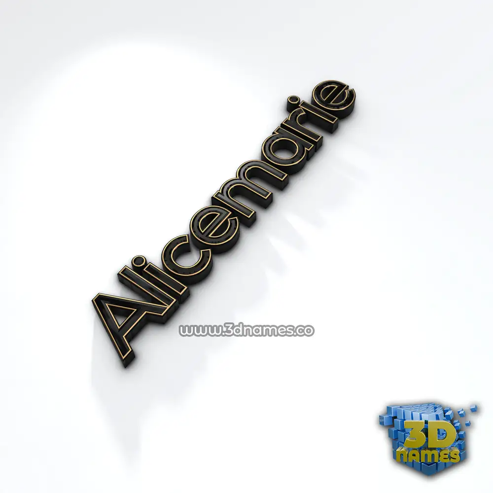 alicemarie in Black'n'White style - 3D name wallpaper