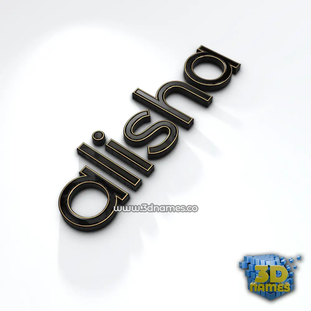 alisha in Black'n'White style - 3D name wallpaper