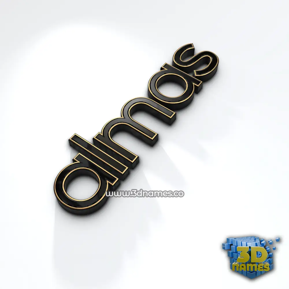 almas in Black'n'White style - 3D name wallpaper