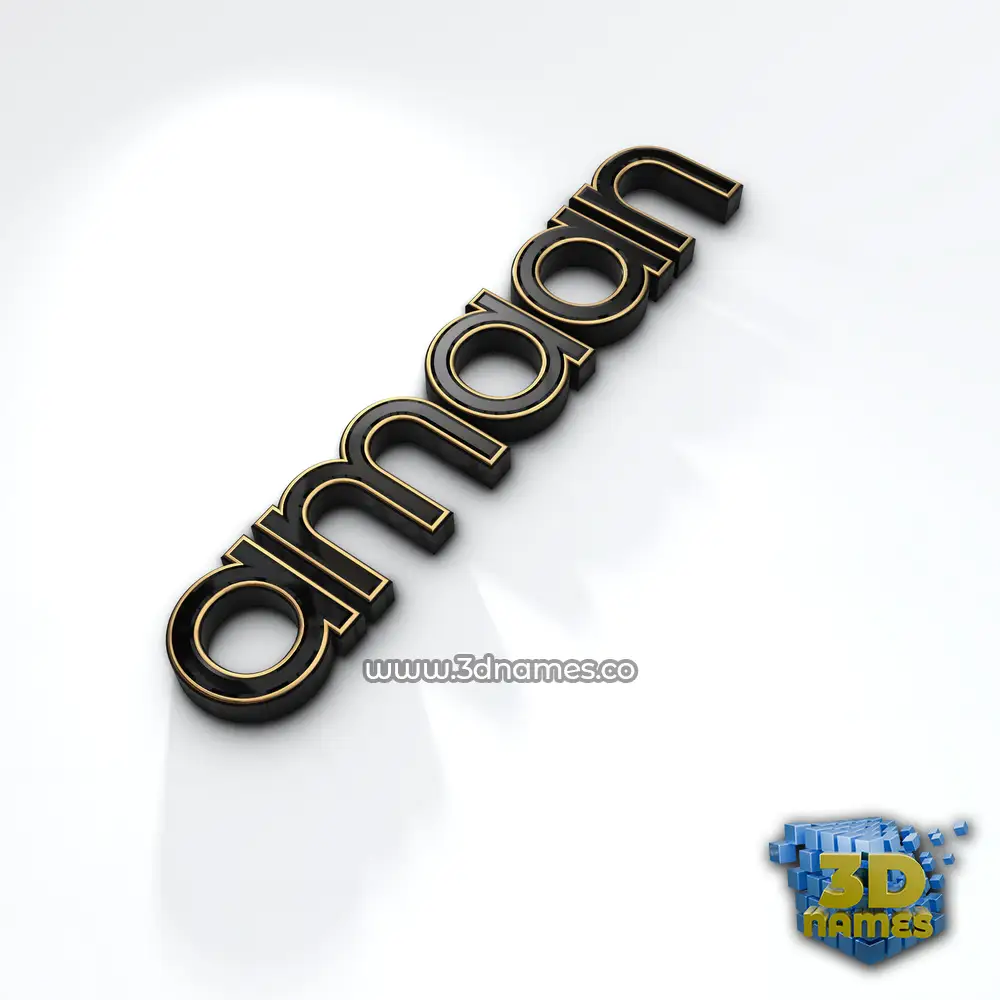 amaan in Black'n'White style - 3D name wallpaper