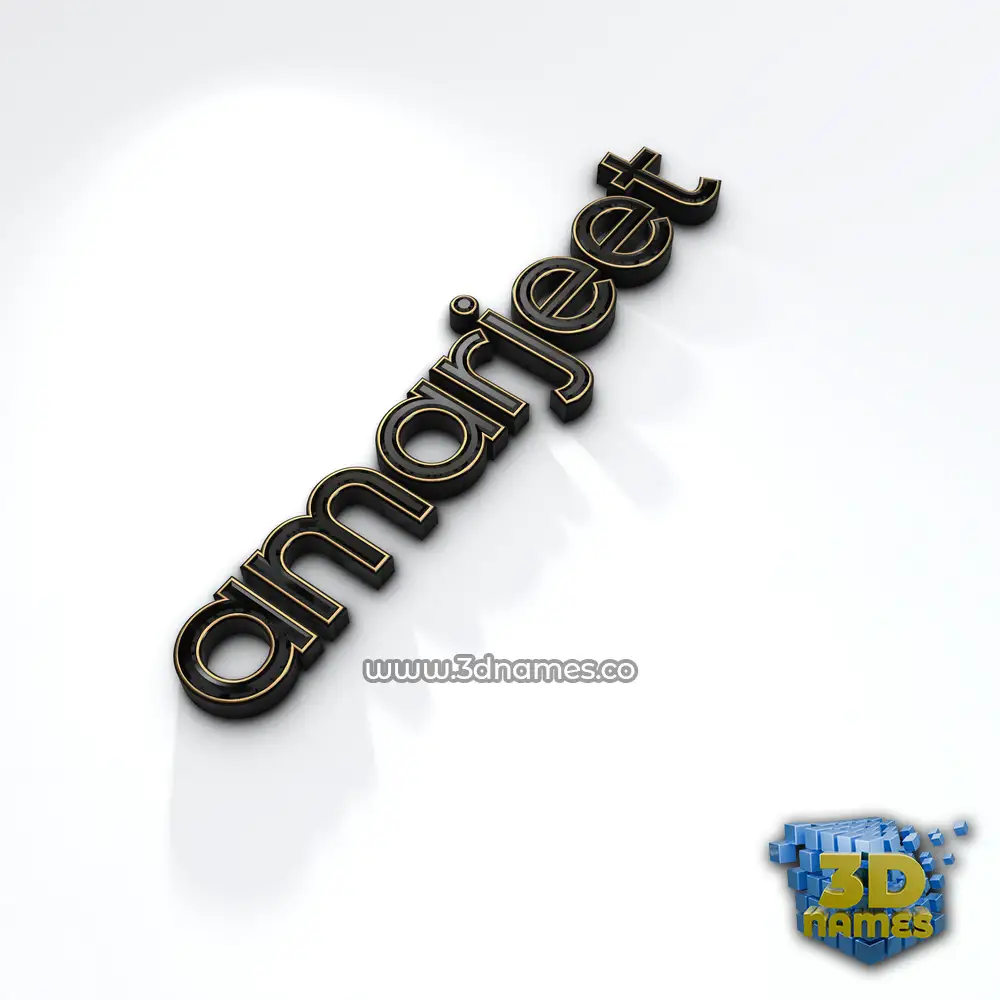 amarjeet in Black'n'White style - 3D name wallpaper