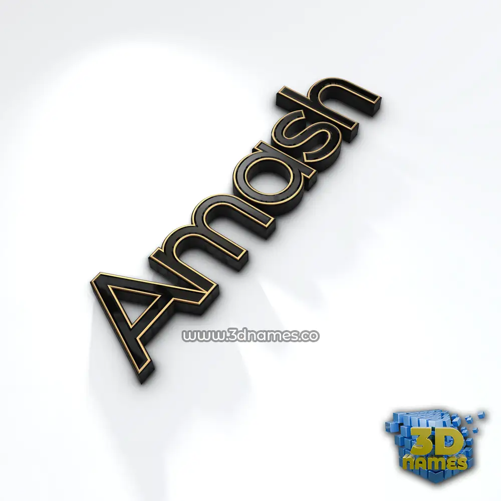 amash in Black'n'White style - 3D name wallpaper