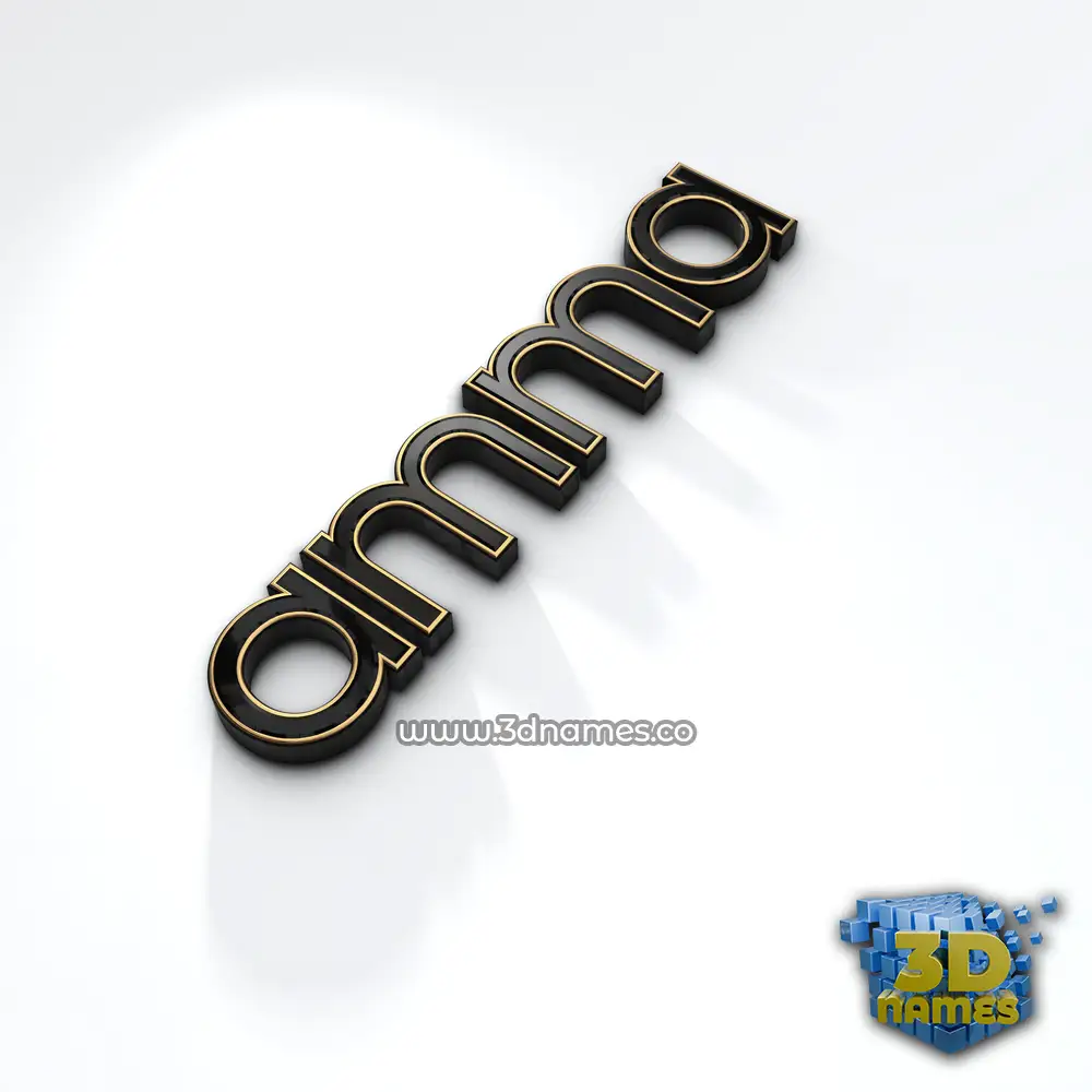 amma in Black'n'White style - 3D name wallpaper