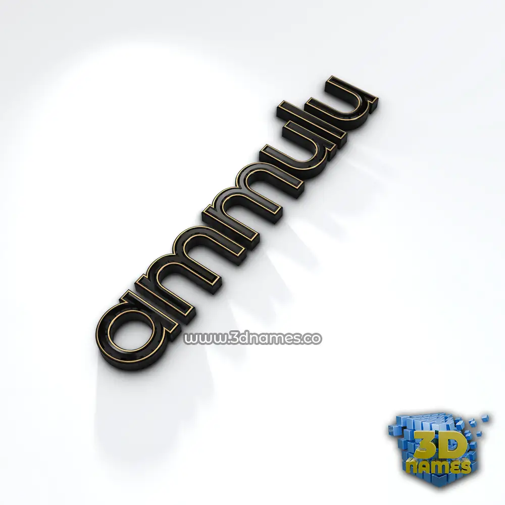 ammulu in Black'n'White style - 3D name wallpaper