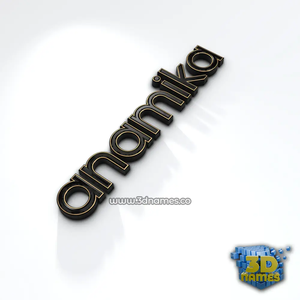 anamika in Black'n'White style - 3D name wallpaper