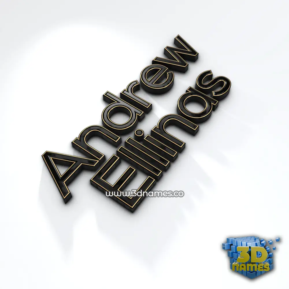 andrew ellinas in Black'n'White style - 3D name wallpaper