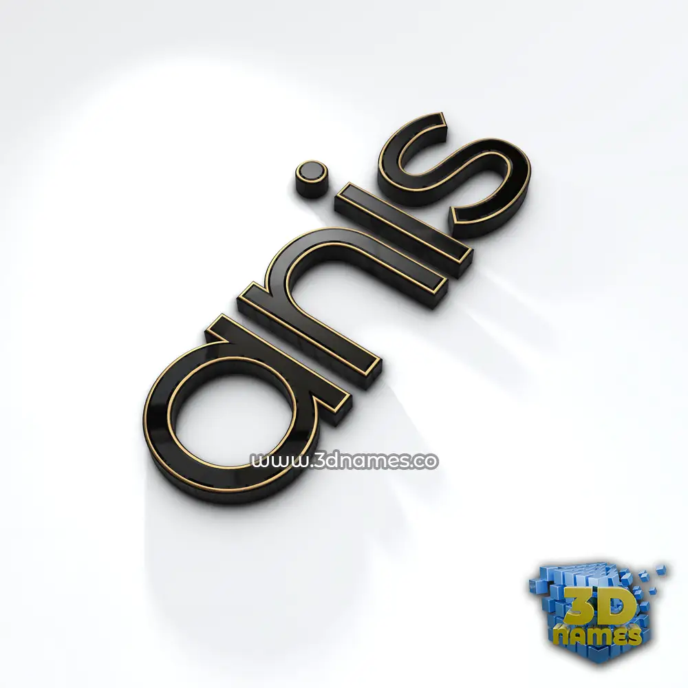 anis in Black'n'White style - 3D name wallpaper