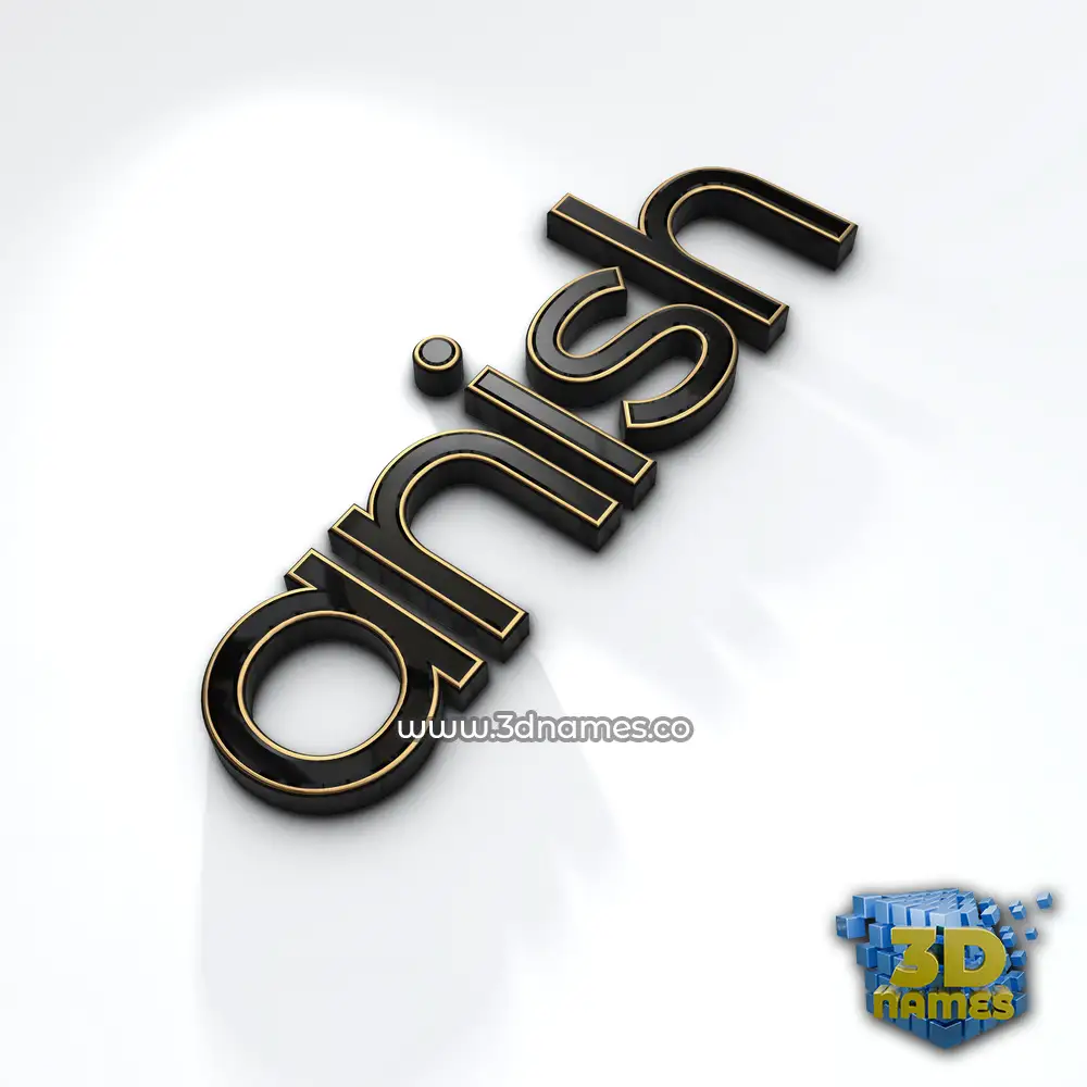 anish in Black'n'White style - 3D name wallpaper