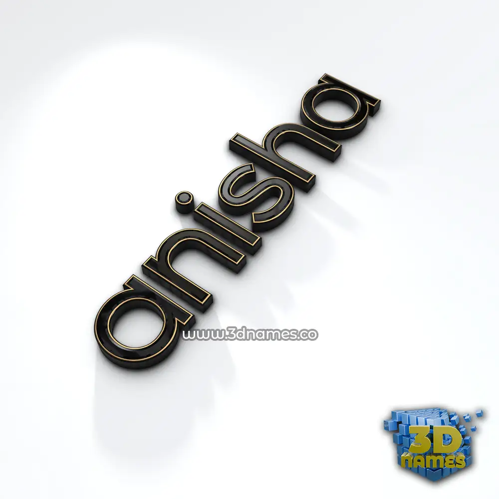 anisha in Black'n'White style - 3D name wallpaper