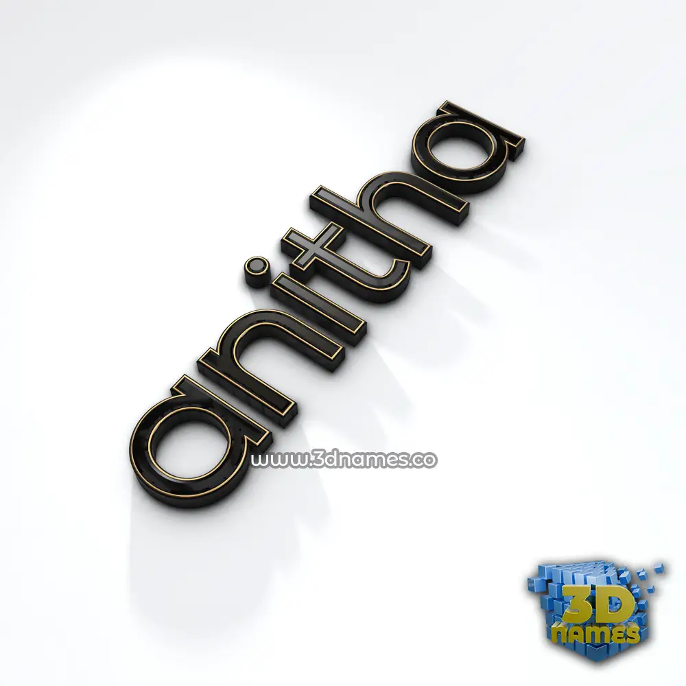 anitha in Black'n'White style - 3D name wallpaper