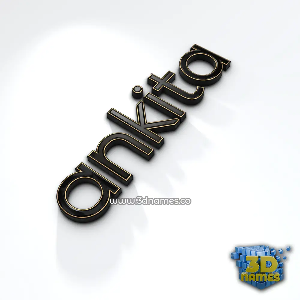 ankita in Black'n'White style - 3D name wallpaper