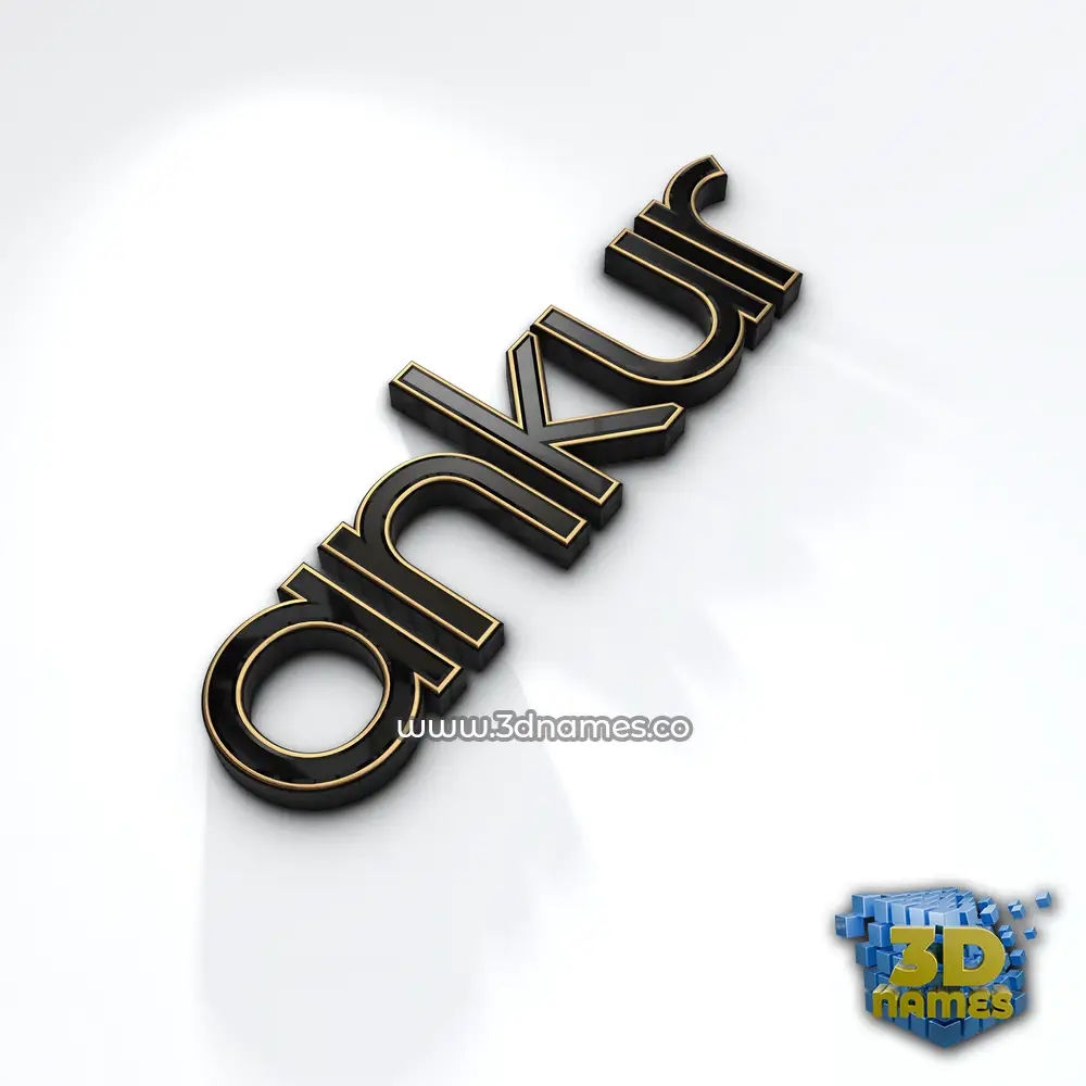 ankur in Black'n'White style - 3D name wallpaper