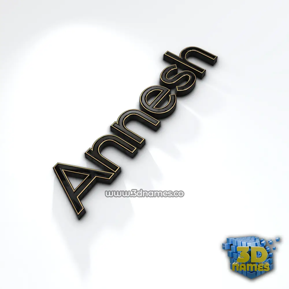 annesh in Black'n'White style - 3D name wallpaper
