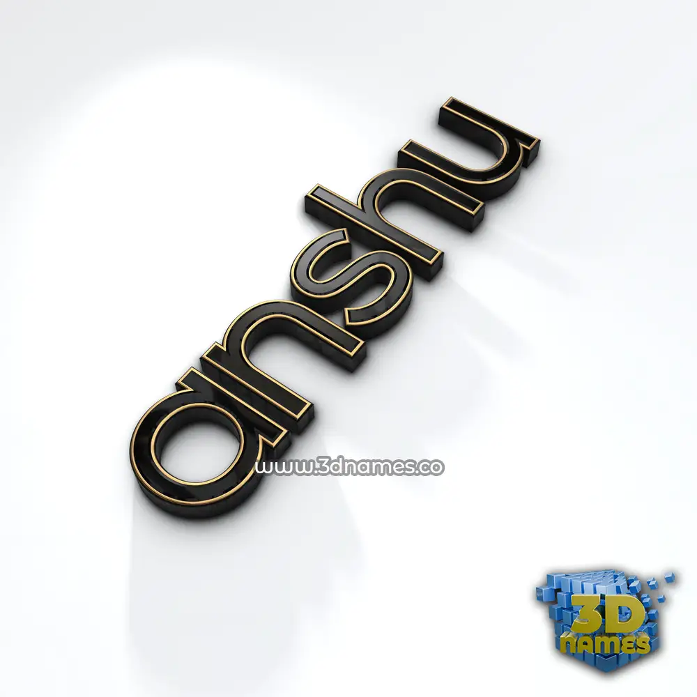 anshu in Black'n'White style - 3D name wallpaper