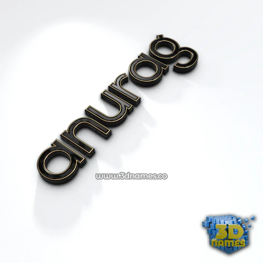 anurag in Black'n'White style - 3D name wallpaper