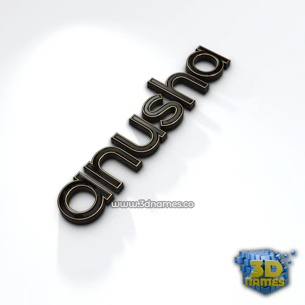 anusha in Black'n'White style - 3D name wallpaper