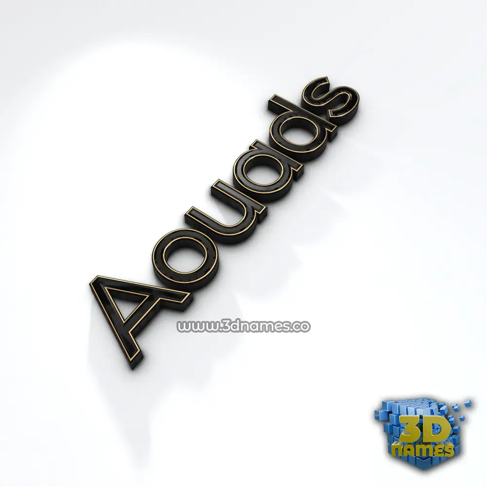 aouads in Black'n'White style - 3D name wallpaper