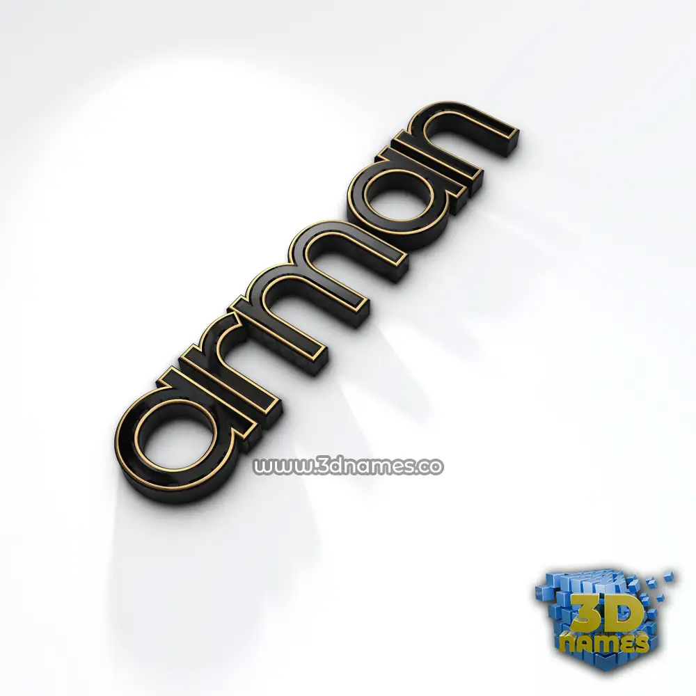 arman in Black'n'White style - 3D name wallpaper