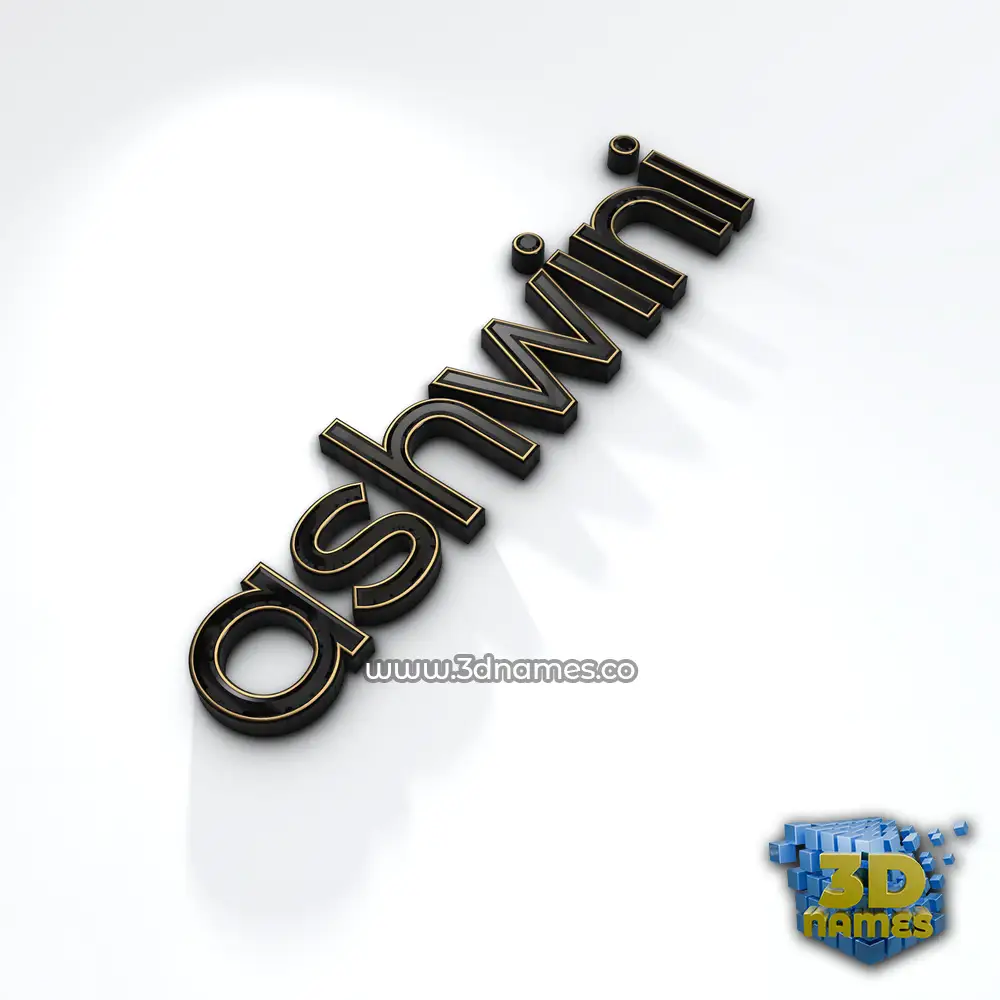 ashwini in Black'n'White style - 3D name wallpaper