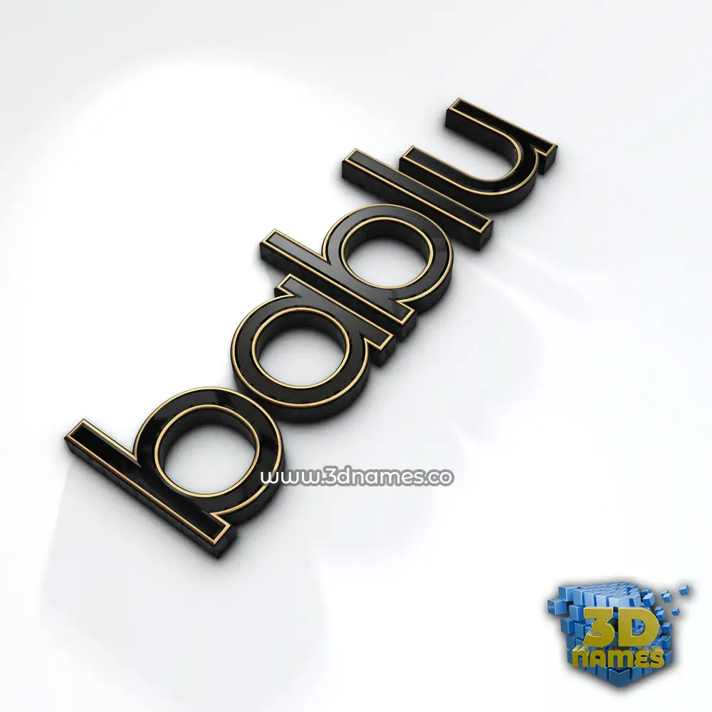 bablu in Black'n'White style - 3D name wallpaper