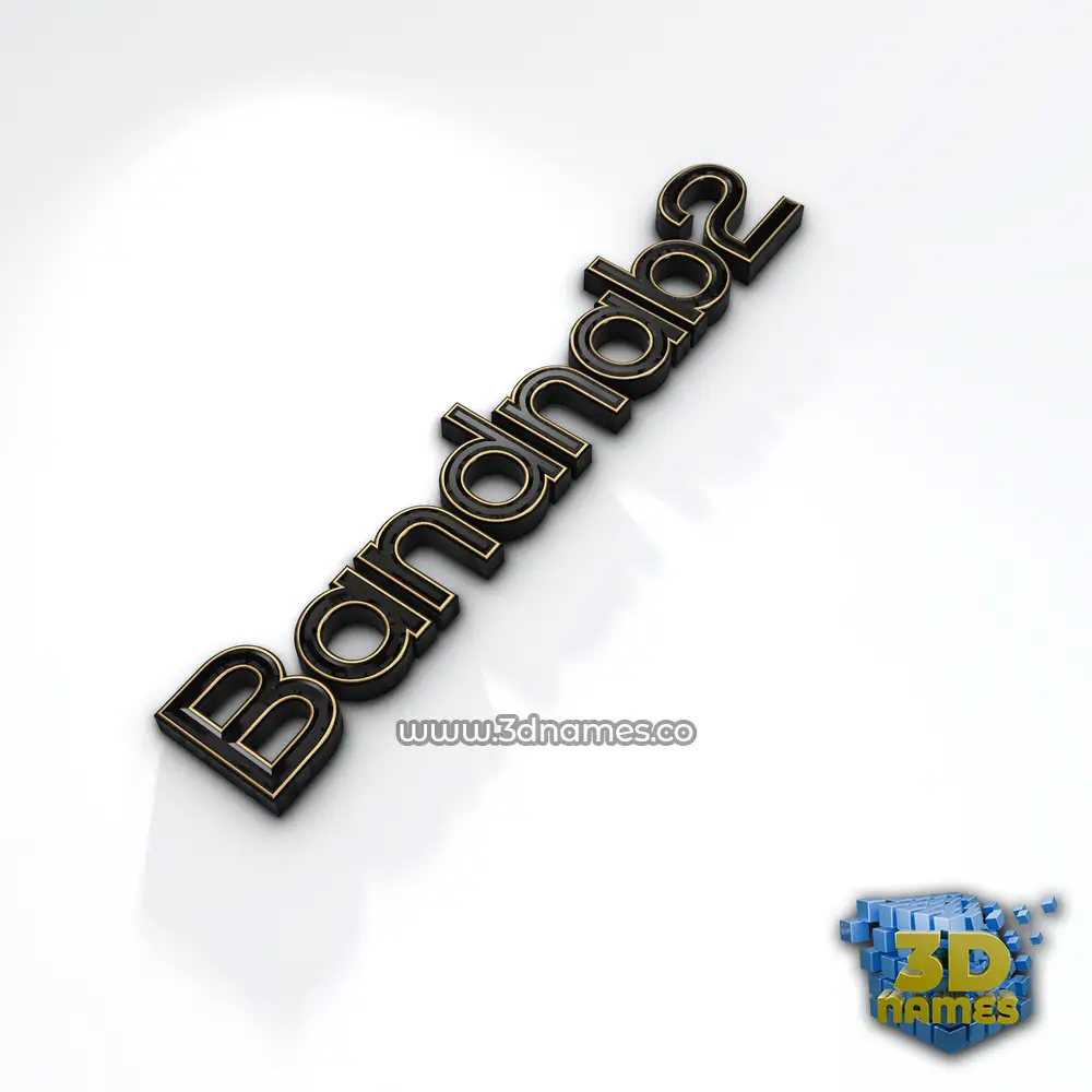bandnab2 in Black'n'White style - 3D name wallpaper