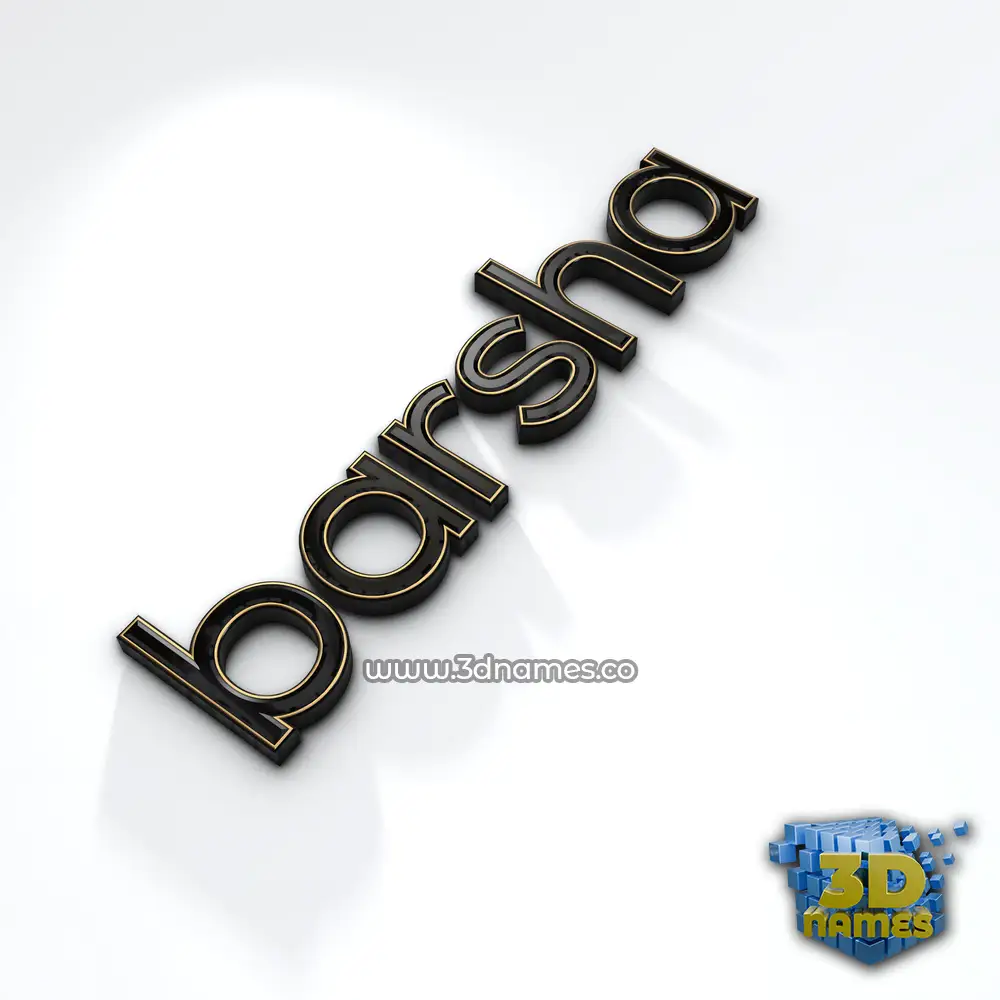 barsha in Black'n'White style - 3D name wallpaper
