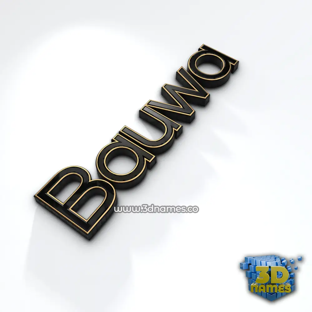 bauwa in Black'n'White style - 3D name wallpaper